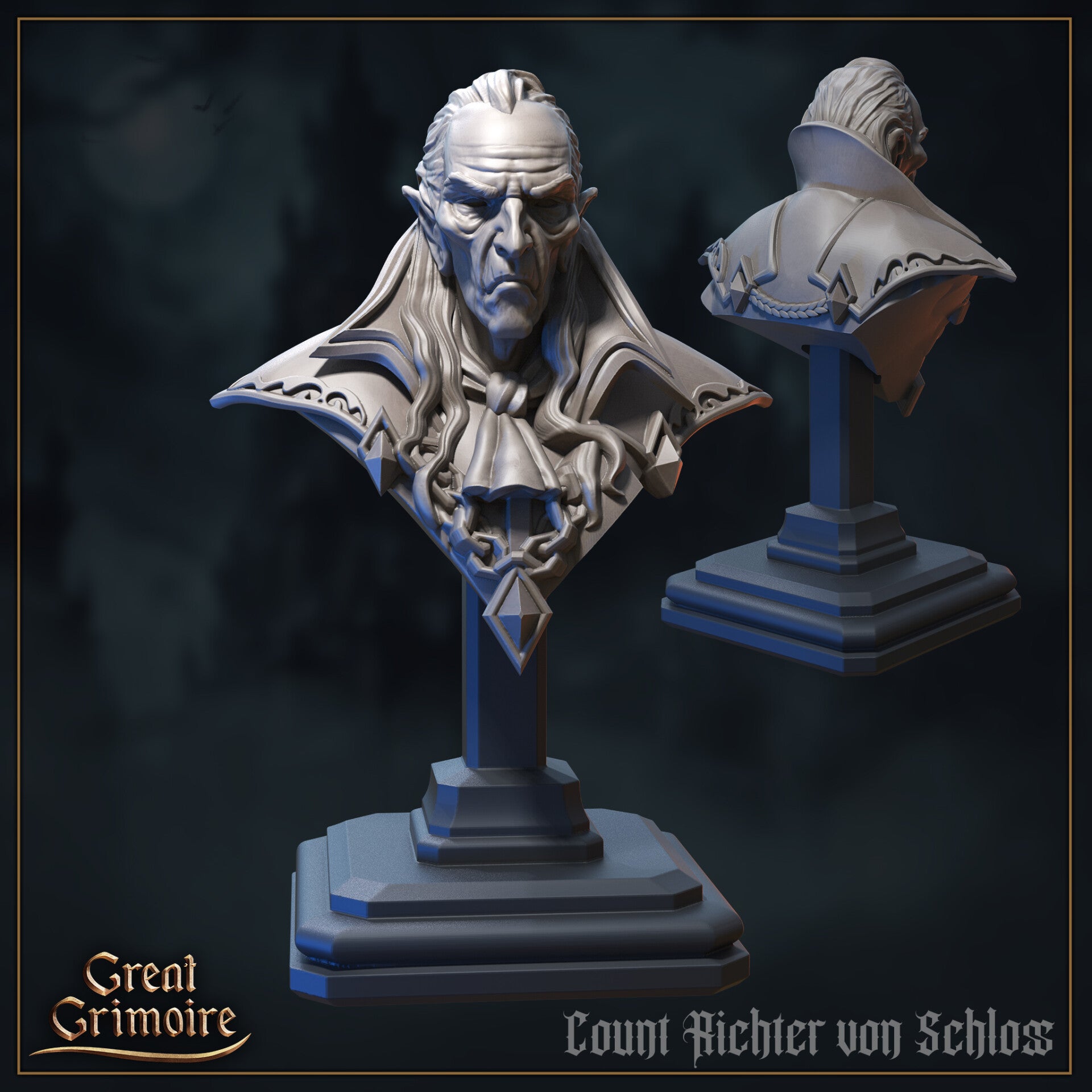 Cursed in Stone - Count Richter von Schloss - Bust - by Great Grimoire