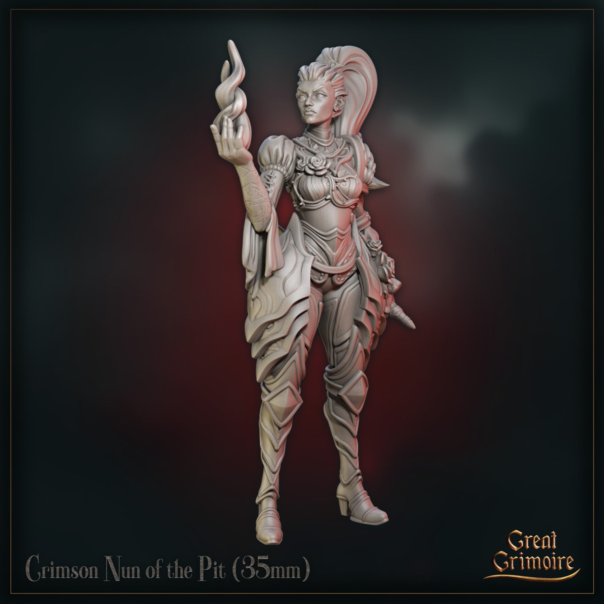 Tournament of the Damned - Crimson Nun of the Pit - 32mm - by Great Grimoire