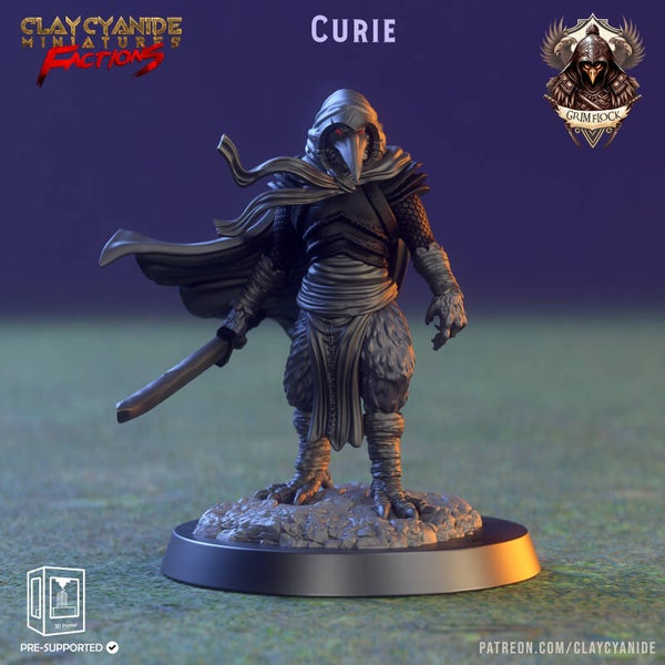 The Grimflock - Curie - 32mm model - by Clay Cyanide