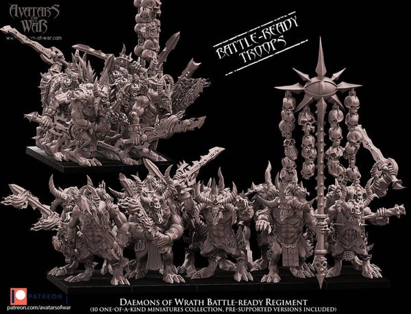 Deamons of Wrath - Battleready Regiment Filler 7x - By Avatars of War