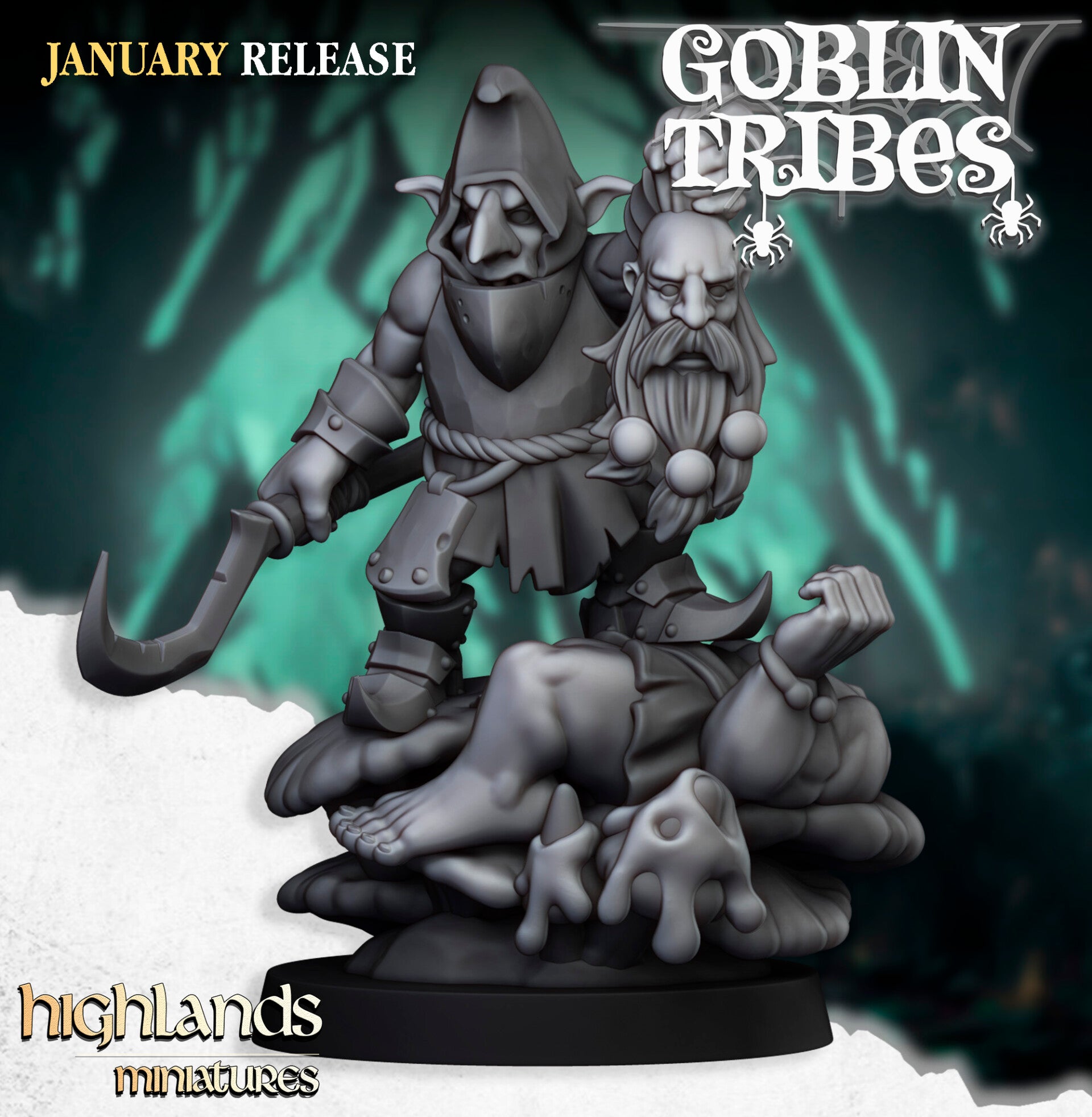 Goblin Tribes - Swamp Goblin Boss - By Highlands Miniatures