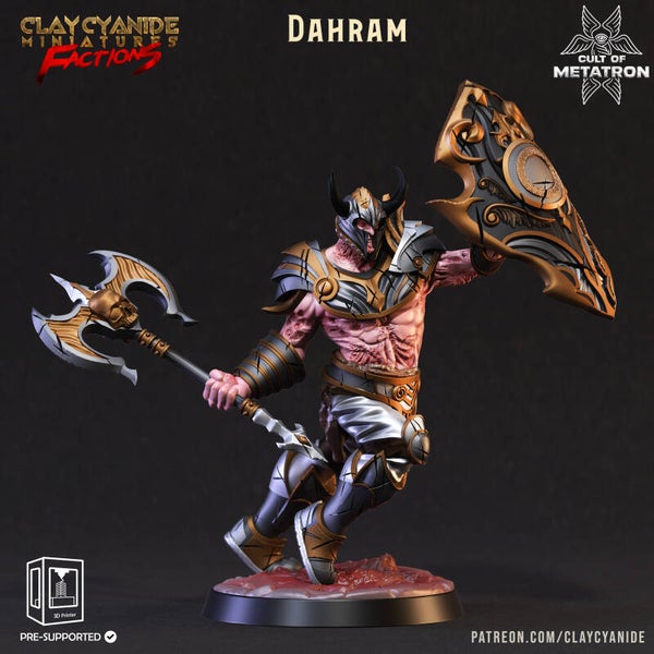 Cult of Metatron - Dahram - 32mm model - by Clay Cyanide