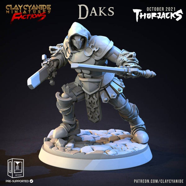 Thorjacks - Daks - 32mm model - by Clay Cyanide