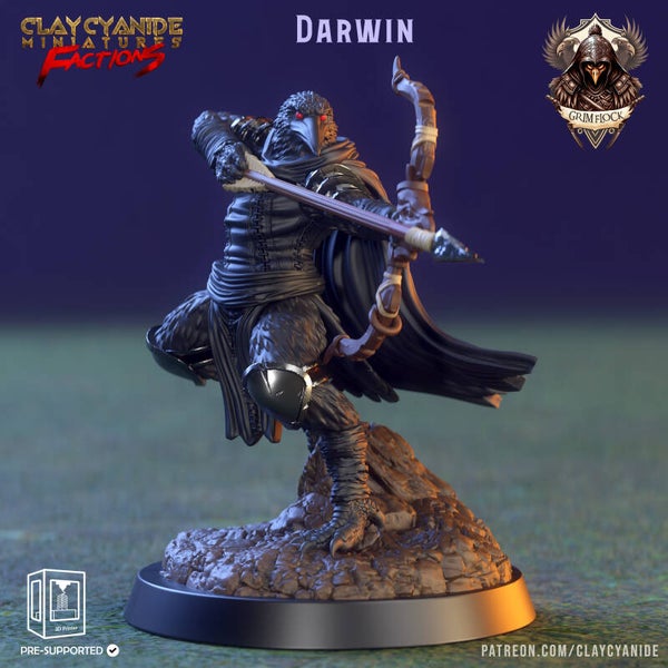 The Grimflock - Darwin - 32mm model - by Clay Cyanide