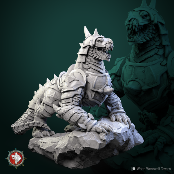 Hoard of the Green Dragon - Dragonborn Mount - 32mm (Large)