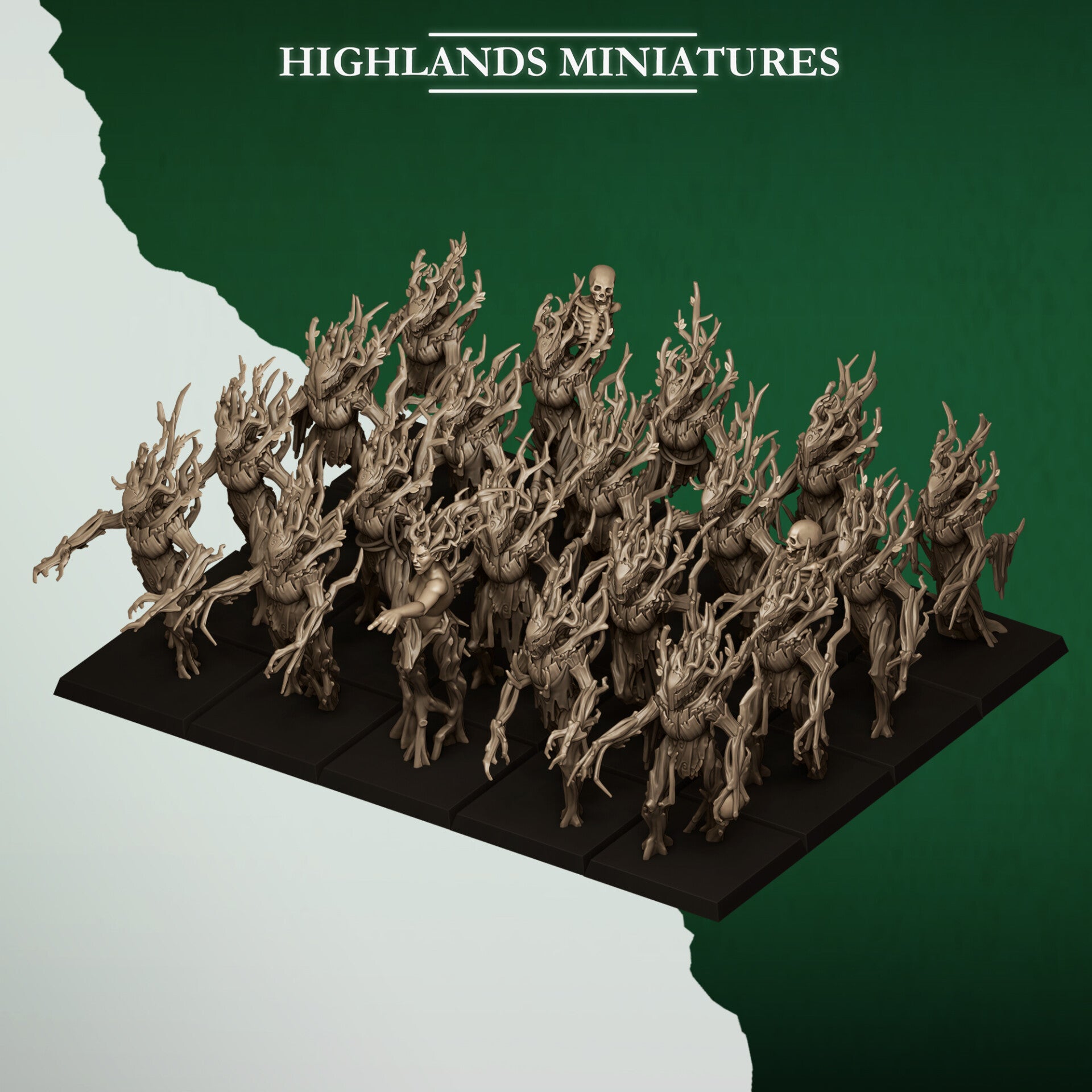 Feral Elves - 10x Dryads with Dryad Spirit - By Highlands Miniatures