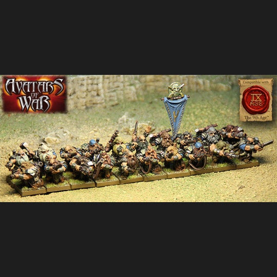 Dwarf Thunder Warriors 20x Complete Plastic Set with Movement Tray - By Avatars of War