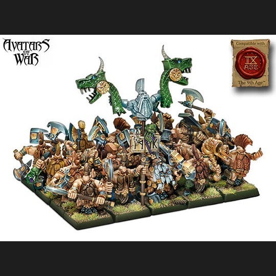 Dwarf Berserkers 20x Complete Plastic Set with Movement Tray - By Avatars of War