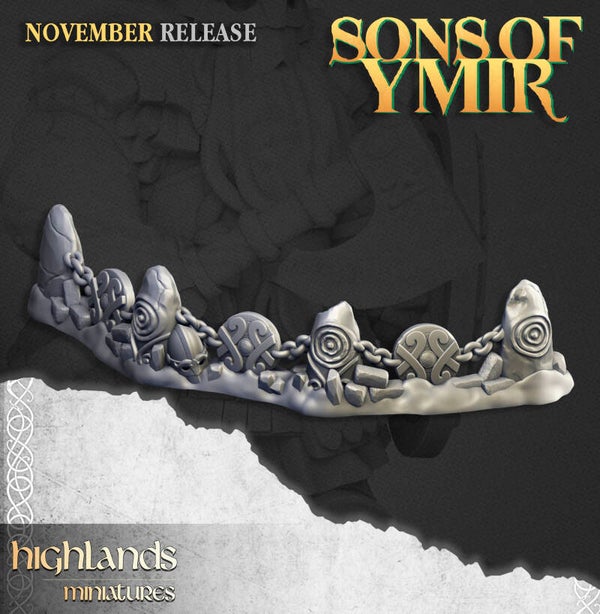 Dwarf Artillery - Barricade - By Highlands Miniatures