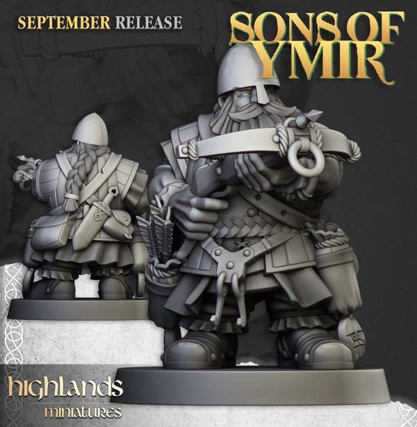 Dwarf Crossbowmen - 5x Crossbowmen - By Highlands Miniatures
