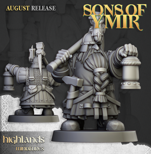 Dwarf Miners - 5x Miners - By Highlands Miniatures