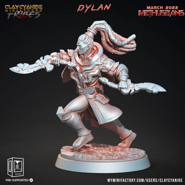 Methuselans - Dylan - 32mm model - by Clay Cyanide