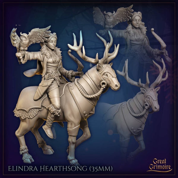 The Glacial Curse - Elindra Hearthsong - 32mm - by Great Grimoire