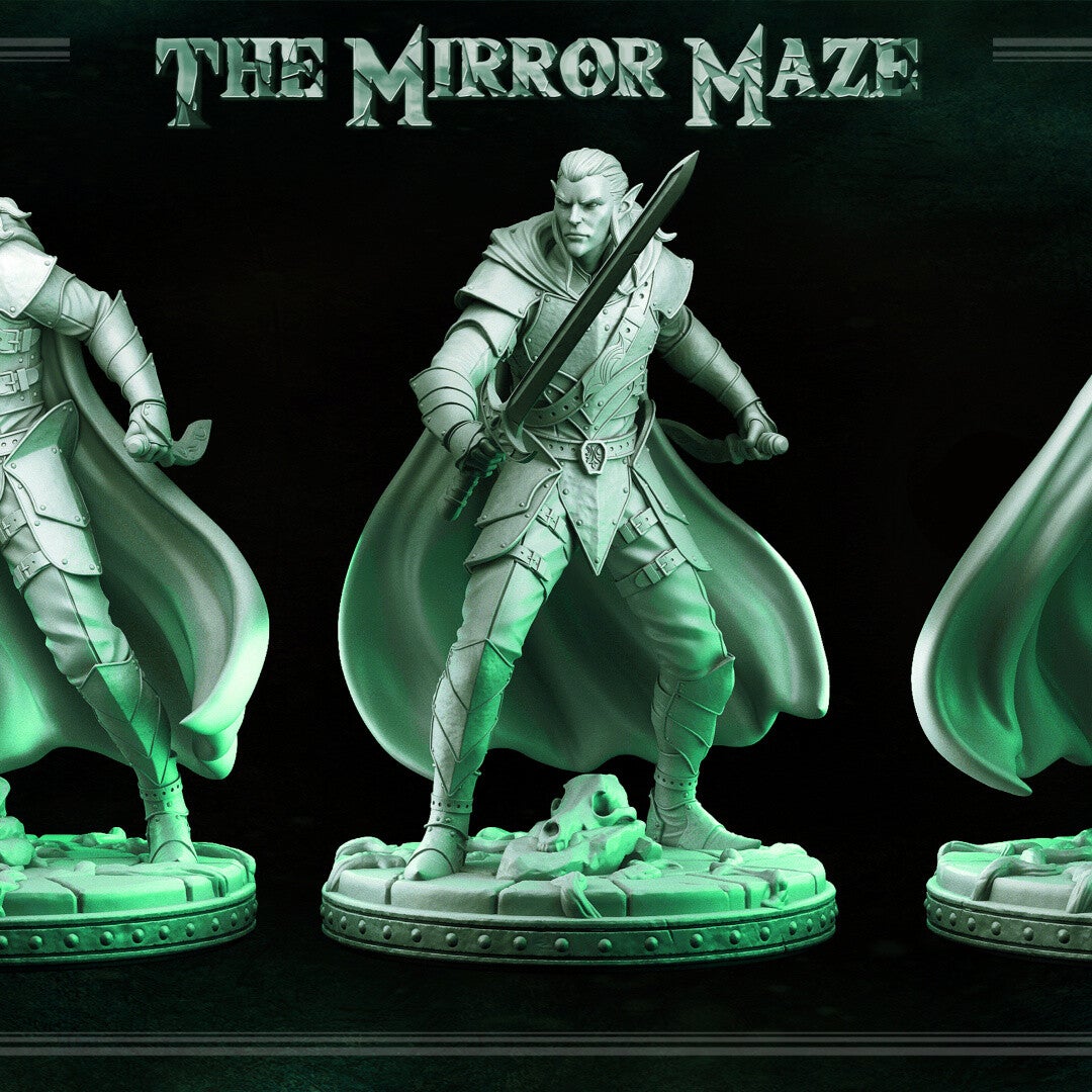 Mirror Maze - Elf Warrior Augur - 32mm/75mm - by Primal Collectibles