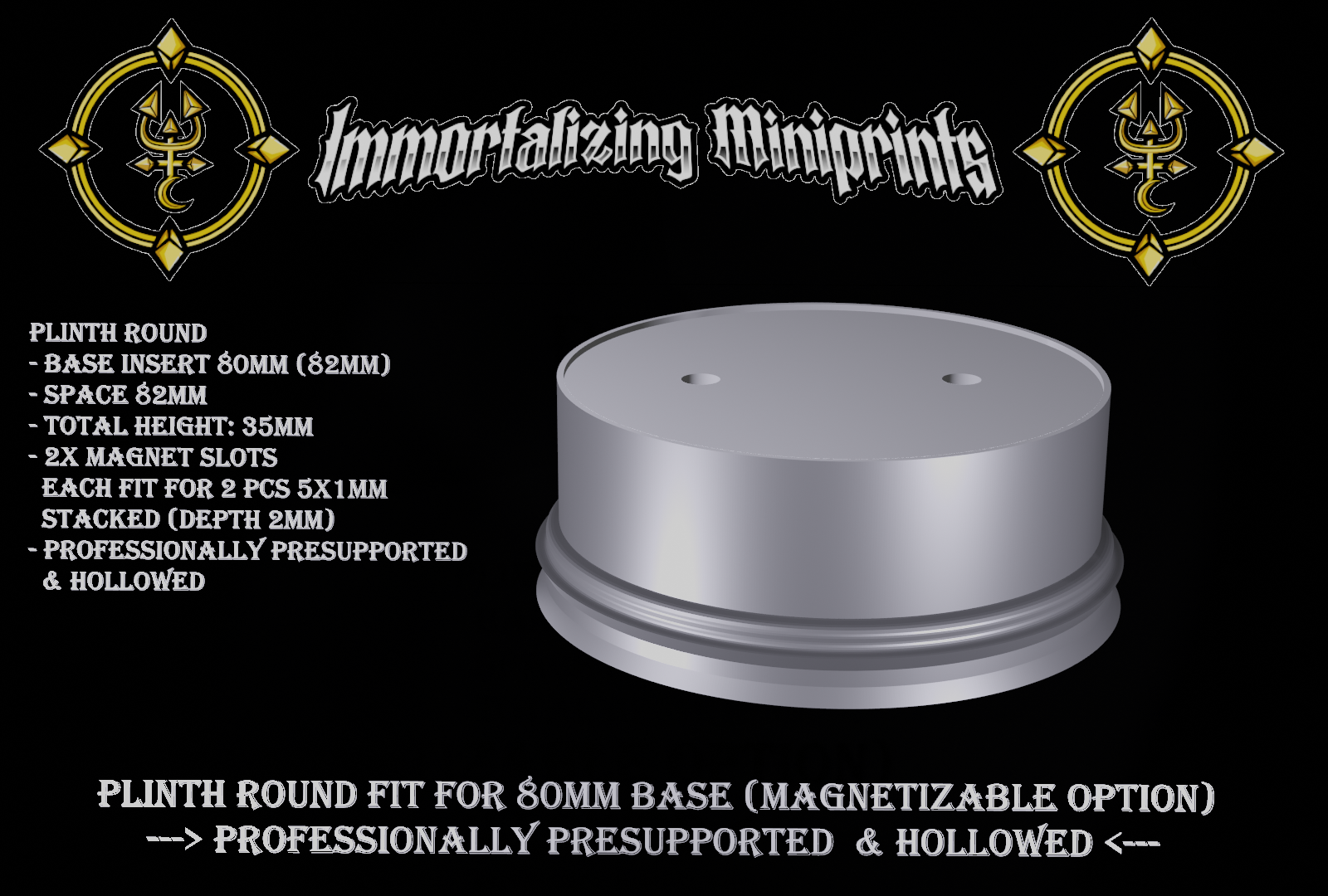 IMP - Round Plinth d80mm x w35mm