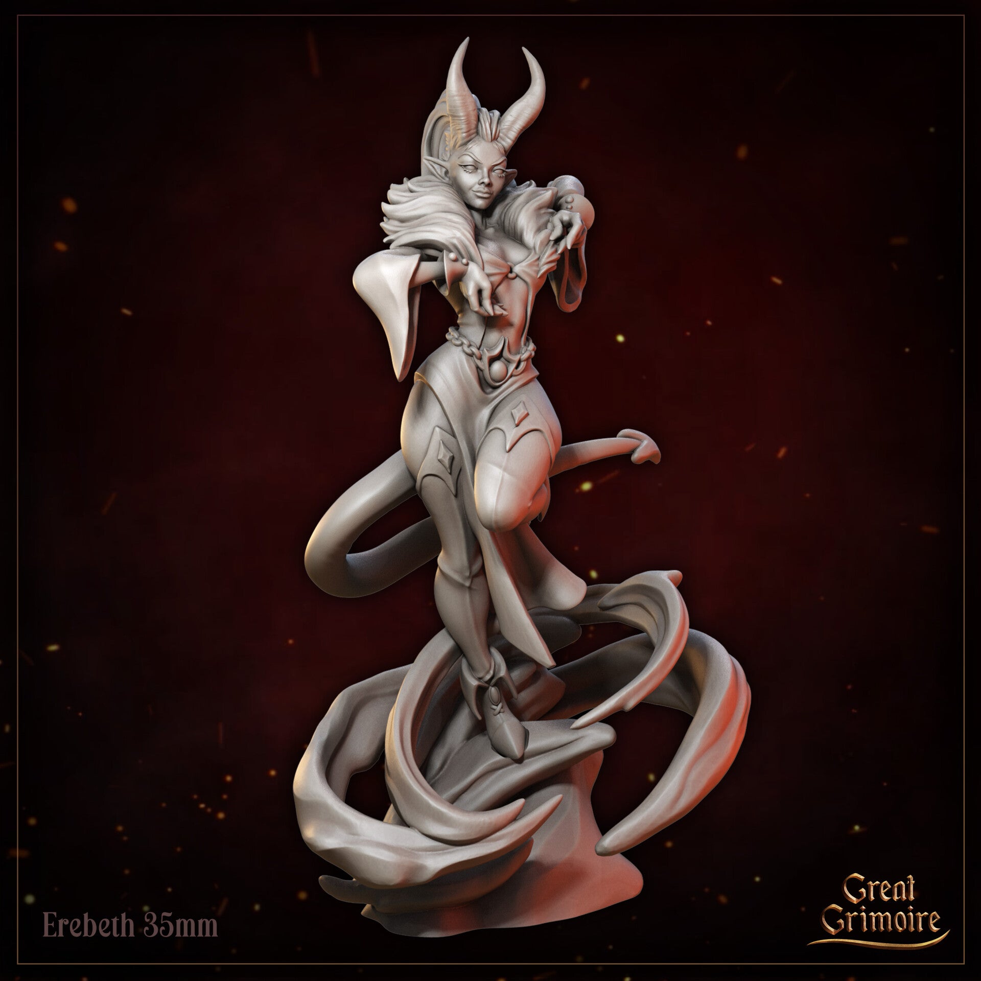 Chained by Shadow - Erebeth - 32mm - by Great Grimoire