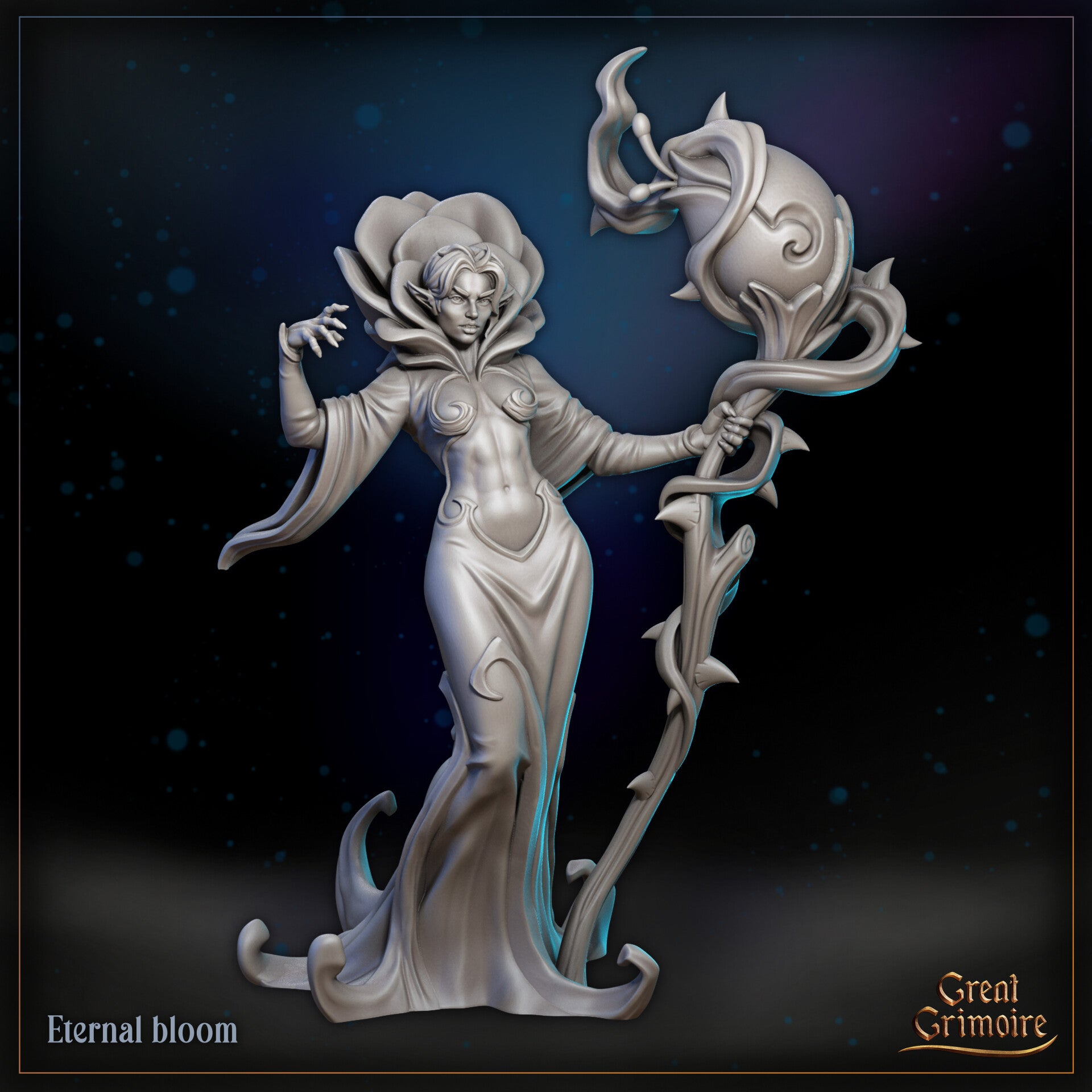 Little Kingdom - Rose the Eternal Bloom "with staff" - 32mm - by Great Grimoire