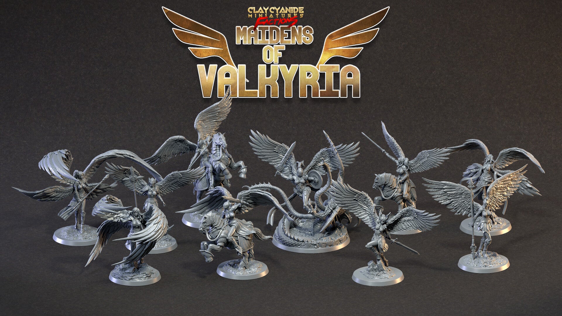 Maidens of Valkyria - All Maidens - 32mm models - by Clay Cyanide