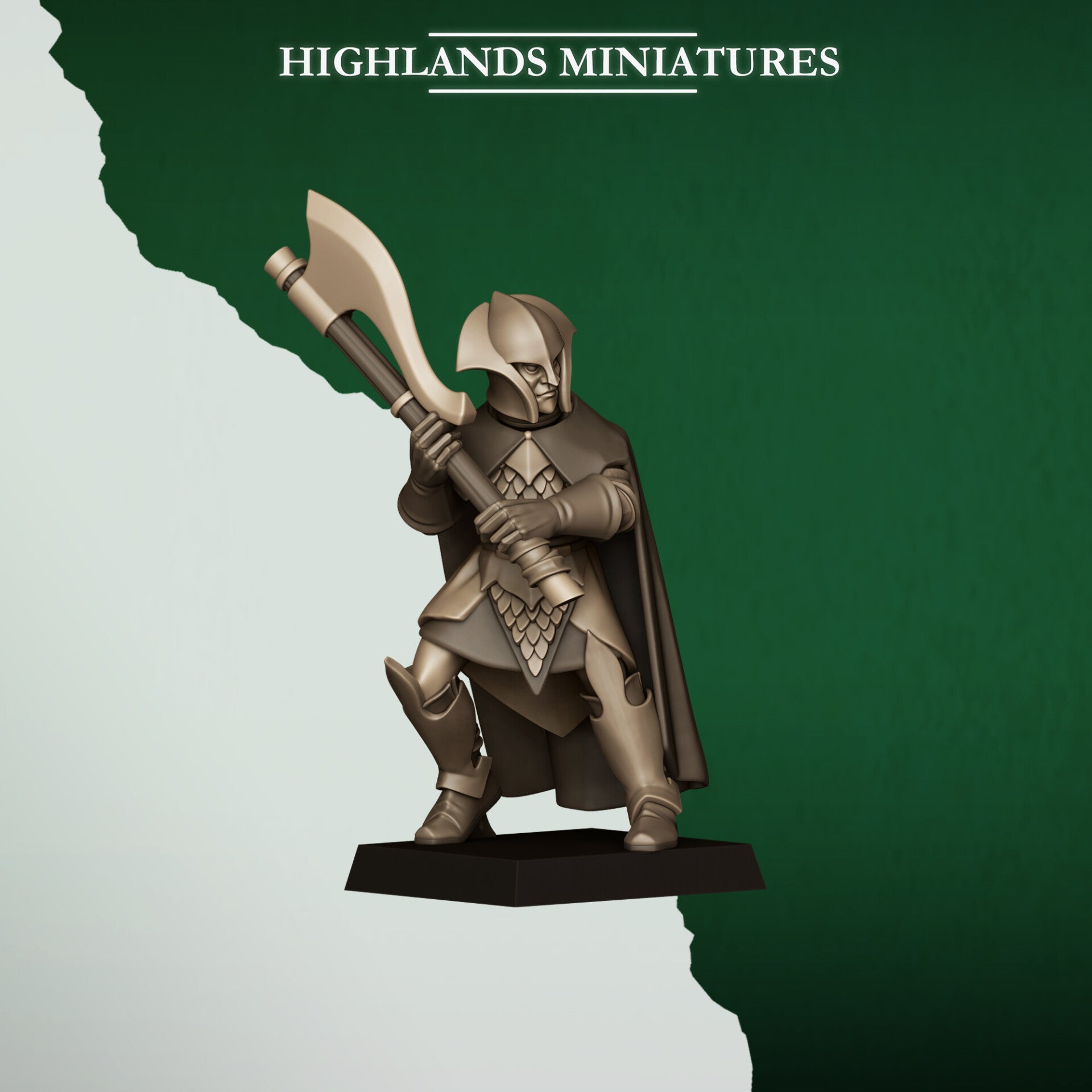 Feral Elves - 5x Feral Axemen (without command group) - By Highlands Miniatures
