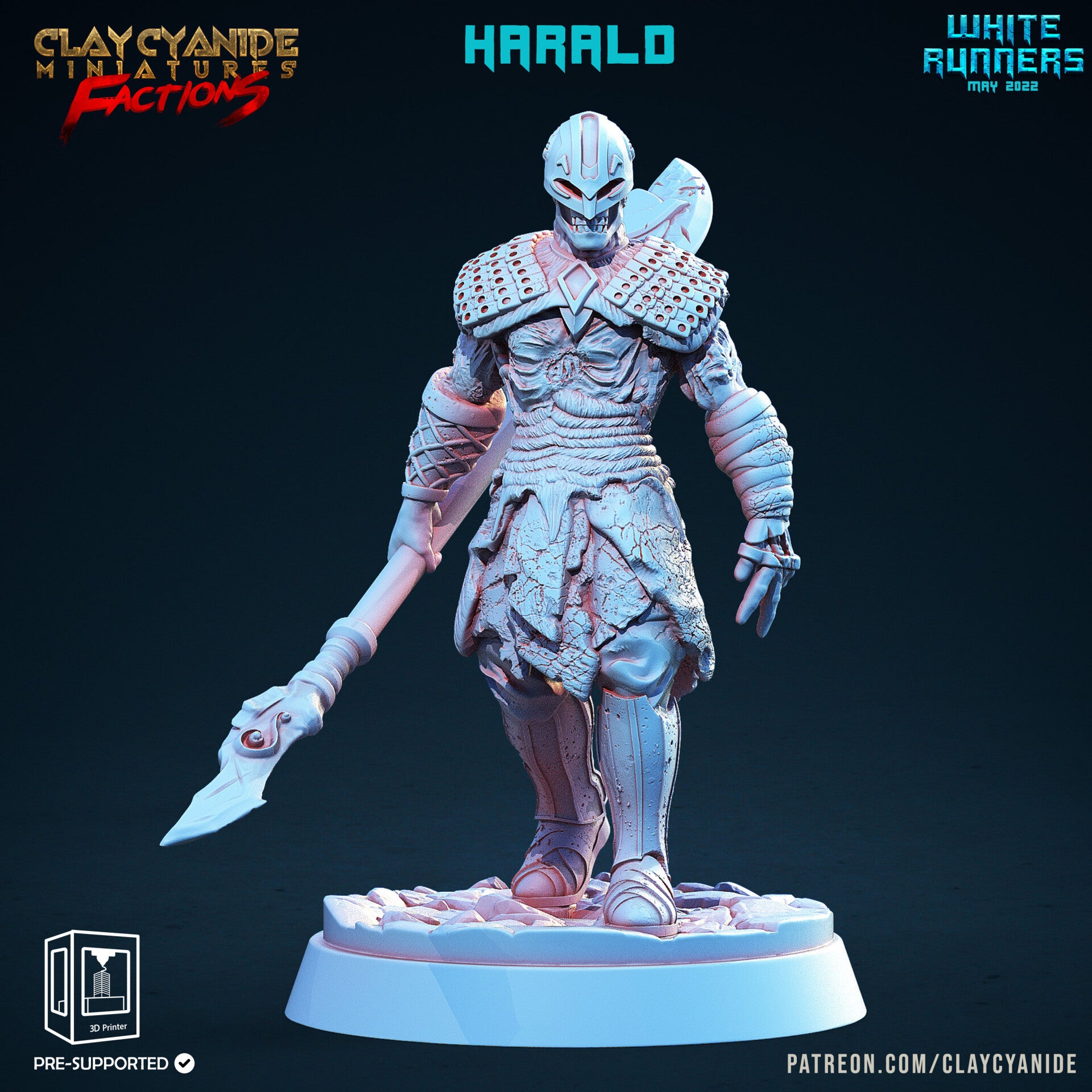 White Runners - Harald - 32mm - by Clay Cyanide