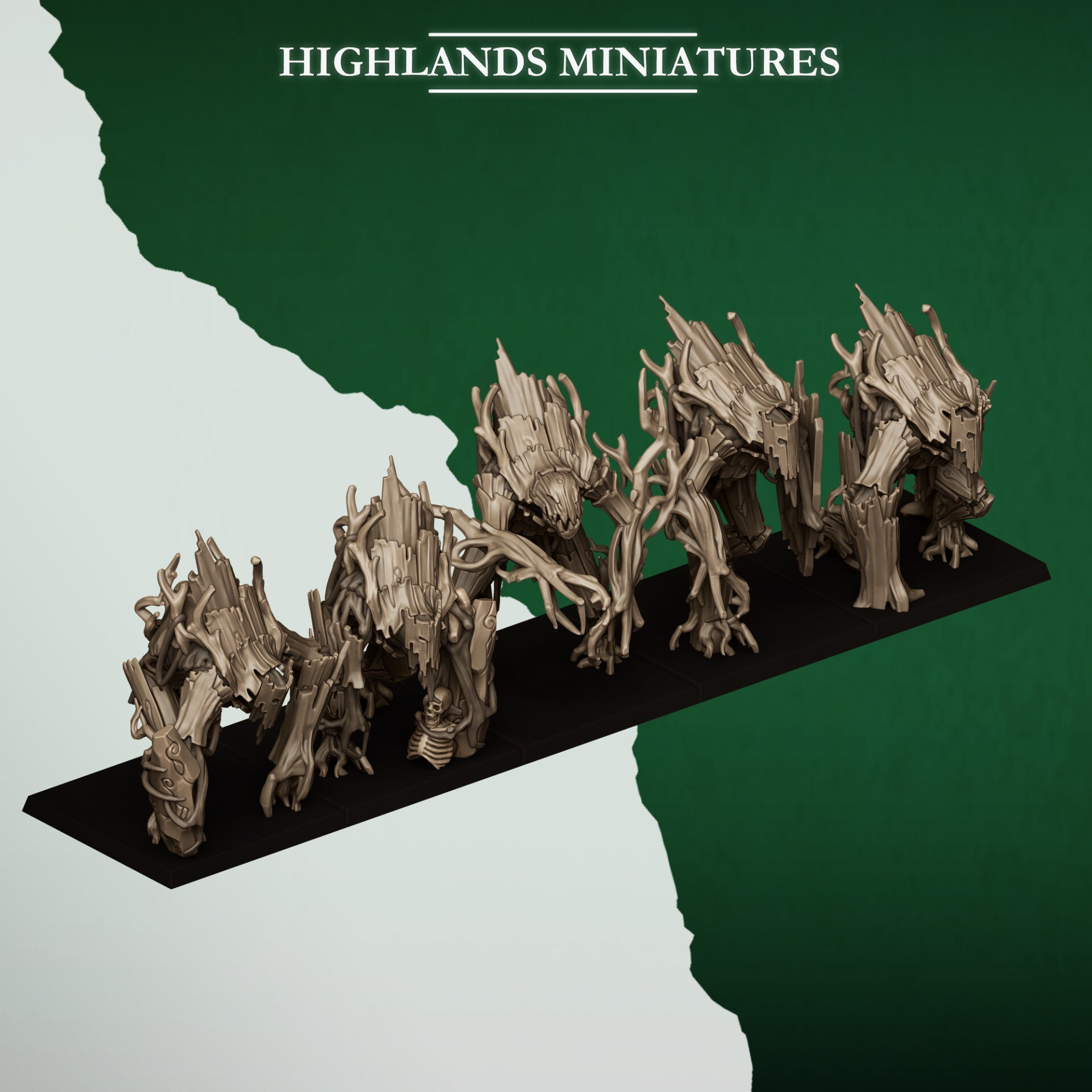 Feral Elves - 5x Forest Golem - By Highlands Miniatures