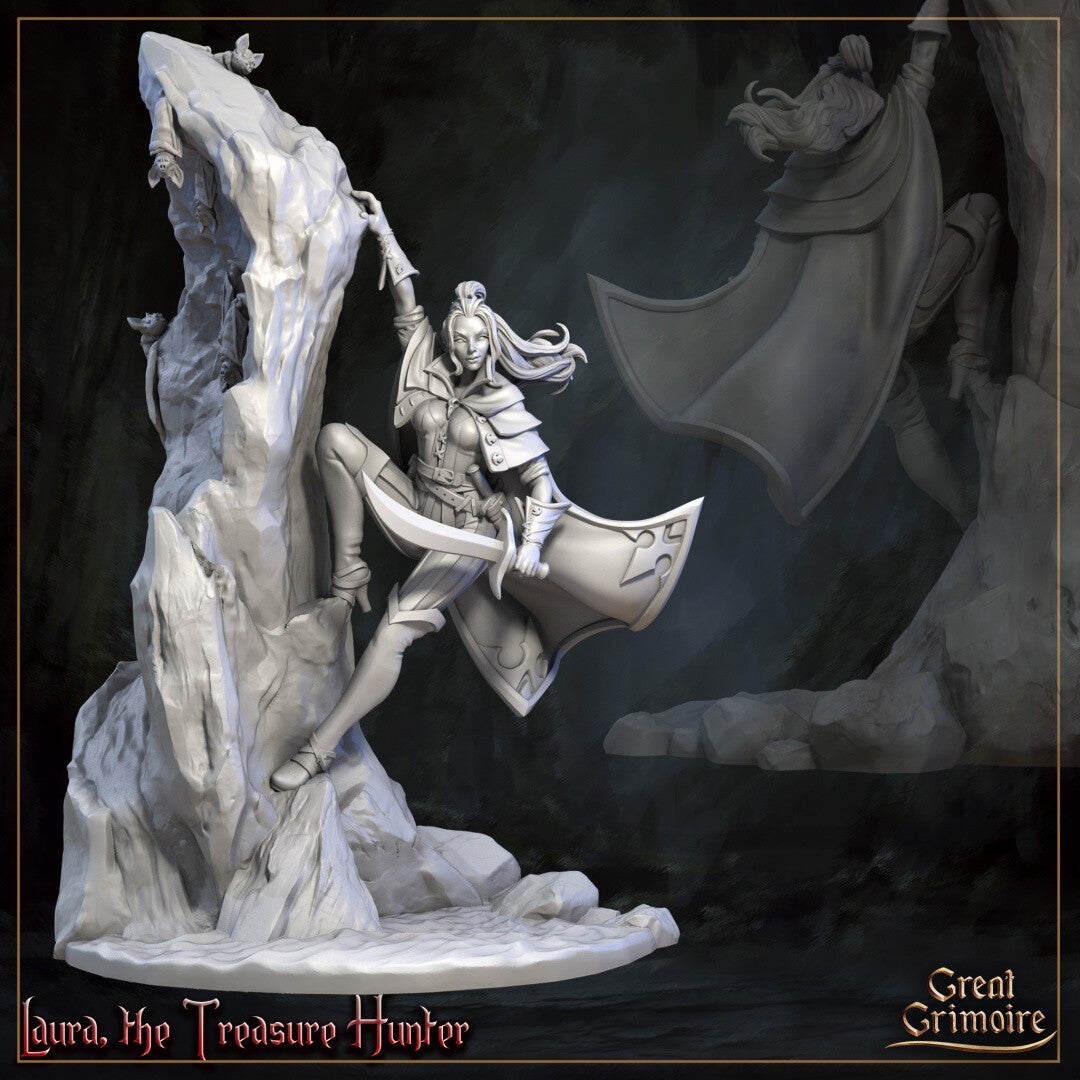 Horrors of the Underground - Laura the Treasure Hunter - 75mm - by Great Grimoire