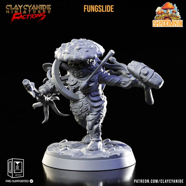 Shroomkin - Fungslide - 32mm model - by Clay Cyanide