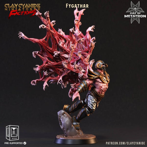 Cult of Metatron - Fygathar - 32mm model - by Clay Cyanide
