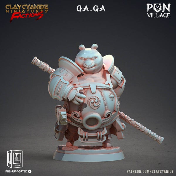 PON Village - Ga-Ga - 32mm Large model - by Clay Cyanide