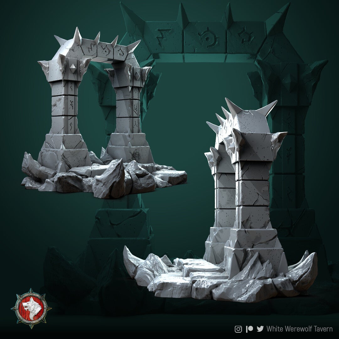 White Werewolf Tavern - Demonic Portal - Scenery  - 32mm