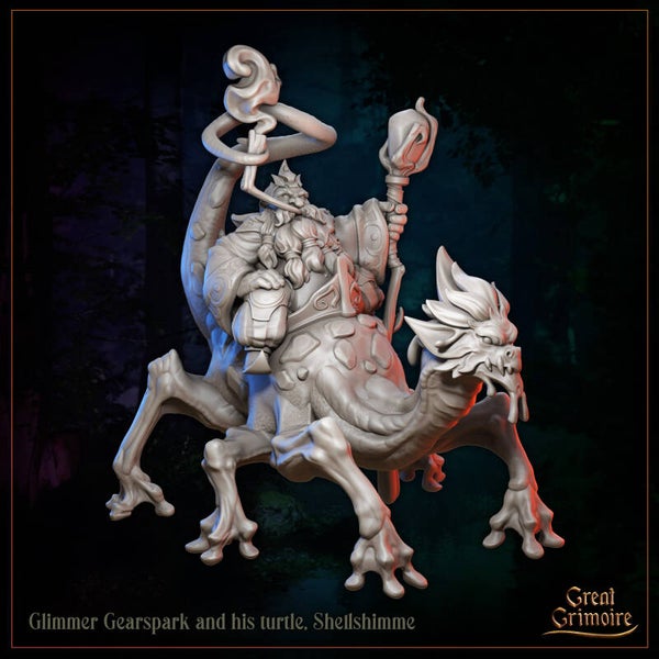Arcane Beastmasters - Glimmer Gearspark with Shellshimmer- 32mm - by Great Grimoire
