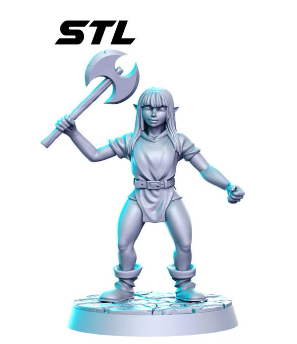 Myth Quest - Goblin Axe - 32mm - by RN-Estudio