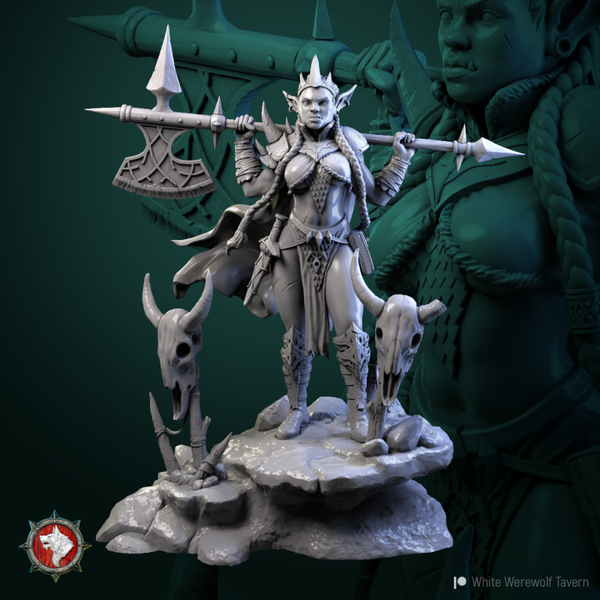 Green Fury Goblins - Goblin Queen  - 75mm