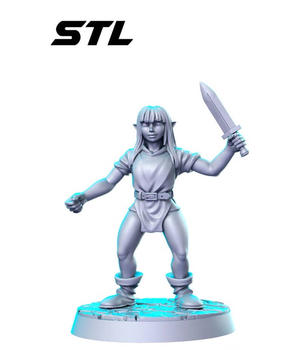 Myth Quest - Goblin Short Sword - 32mm - by RN-Estudio