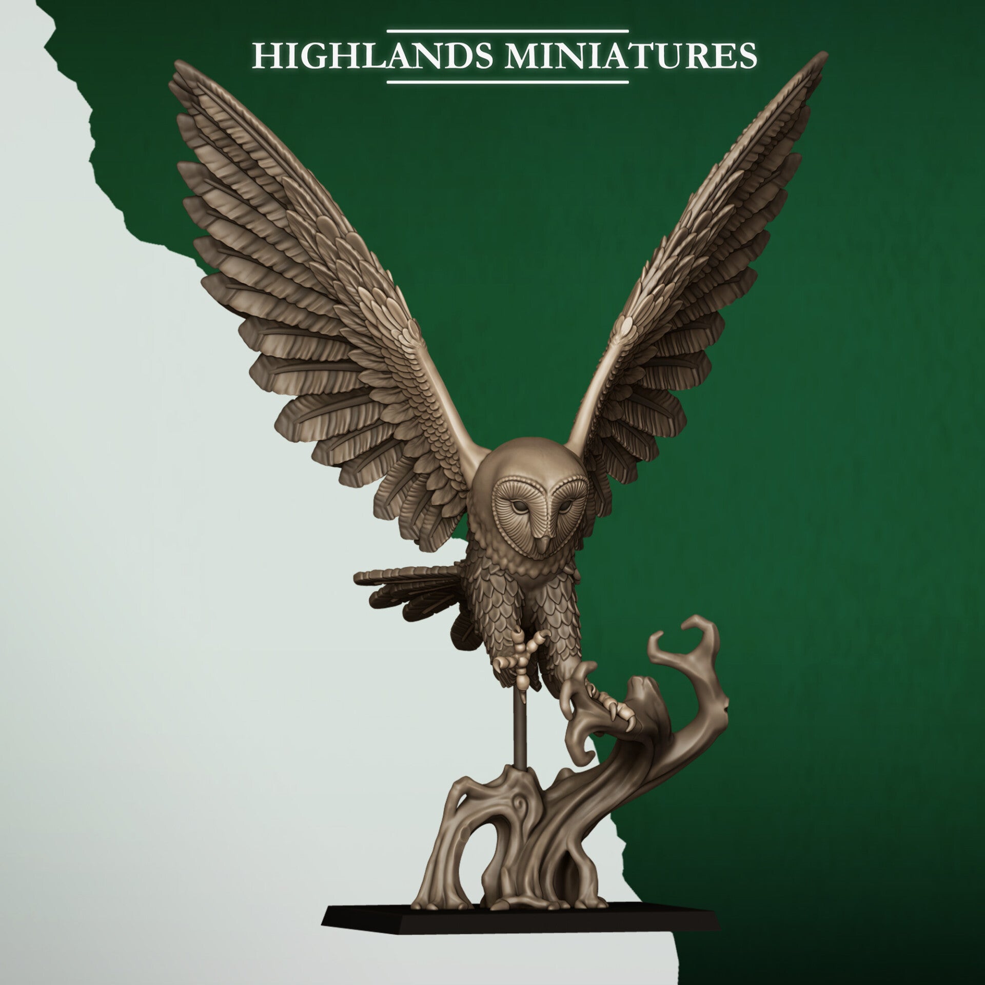 Feral Elves - Great Owl 1 - By Highlands Miniatures