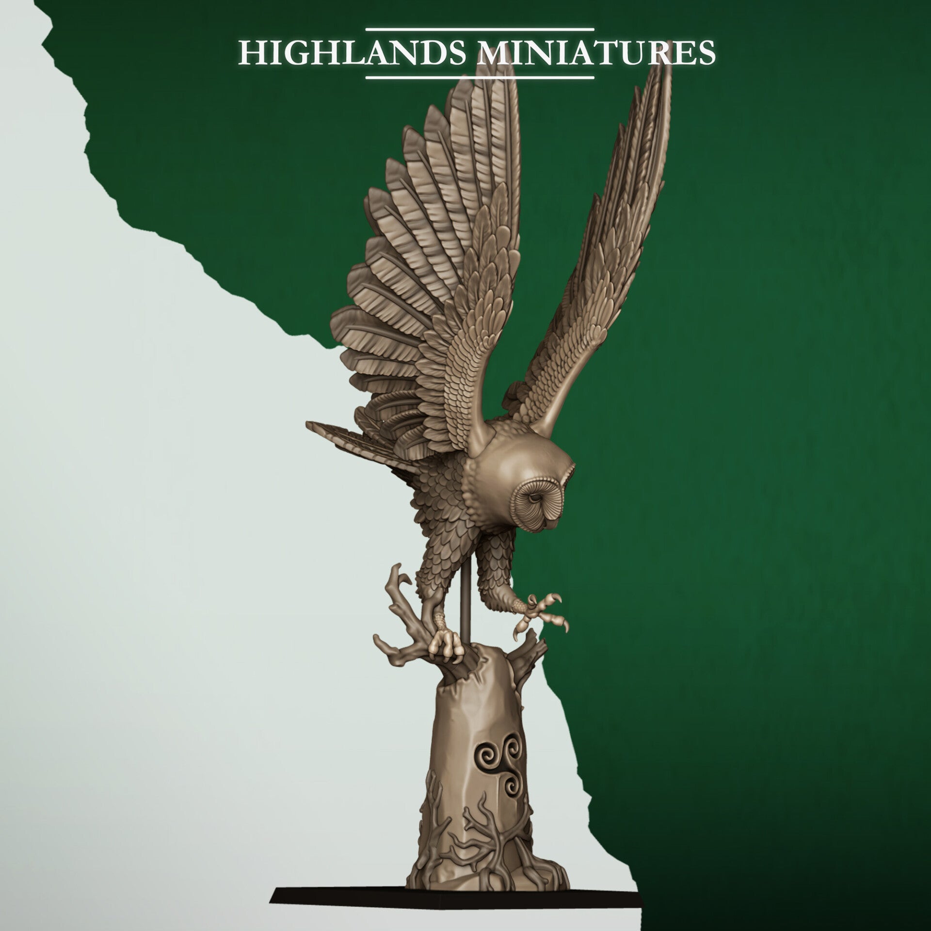 Feral Elves - Great Owl 2 - By Highlands Miniatures