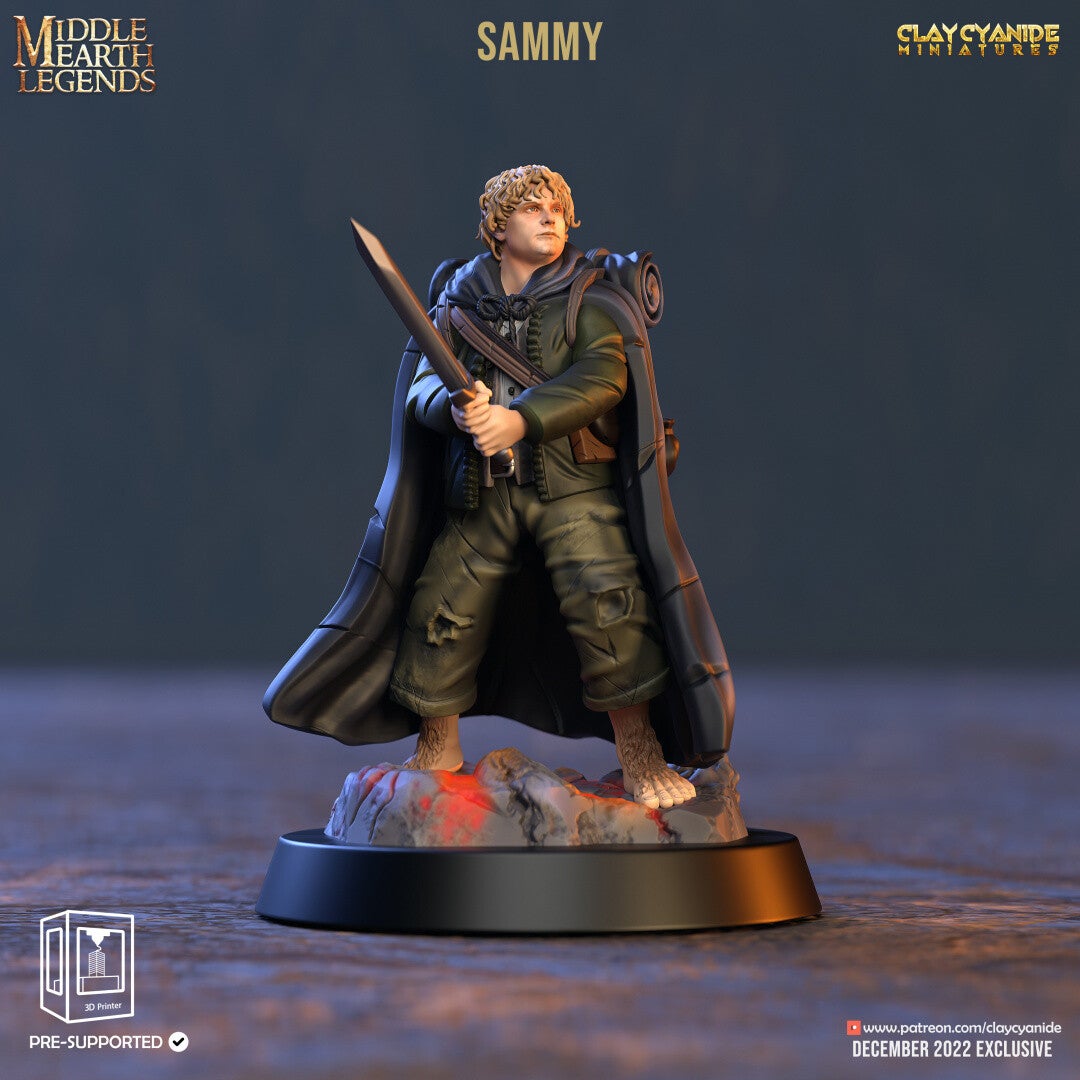 Middle Earth Legends - Sammy - 32mm small - by Clay Cyanide