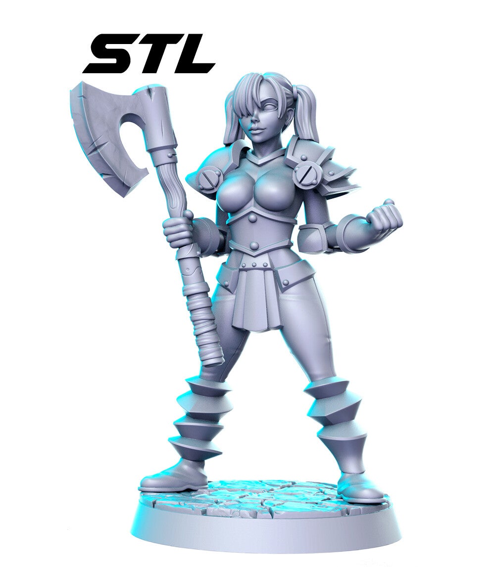 Myth Quest - Chaos Warrior 4 No Helmet- 32mm - by RN-Estudio