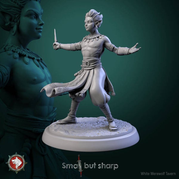 Small but Sharp - Halfling Monk V4 - 32mm