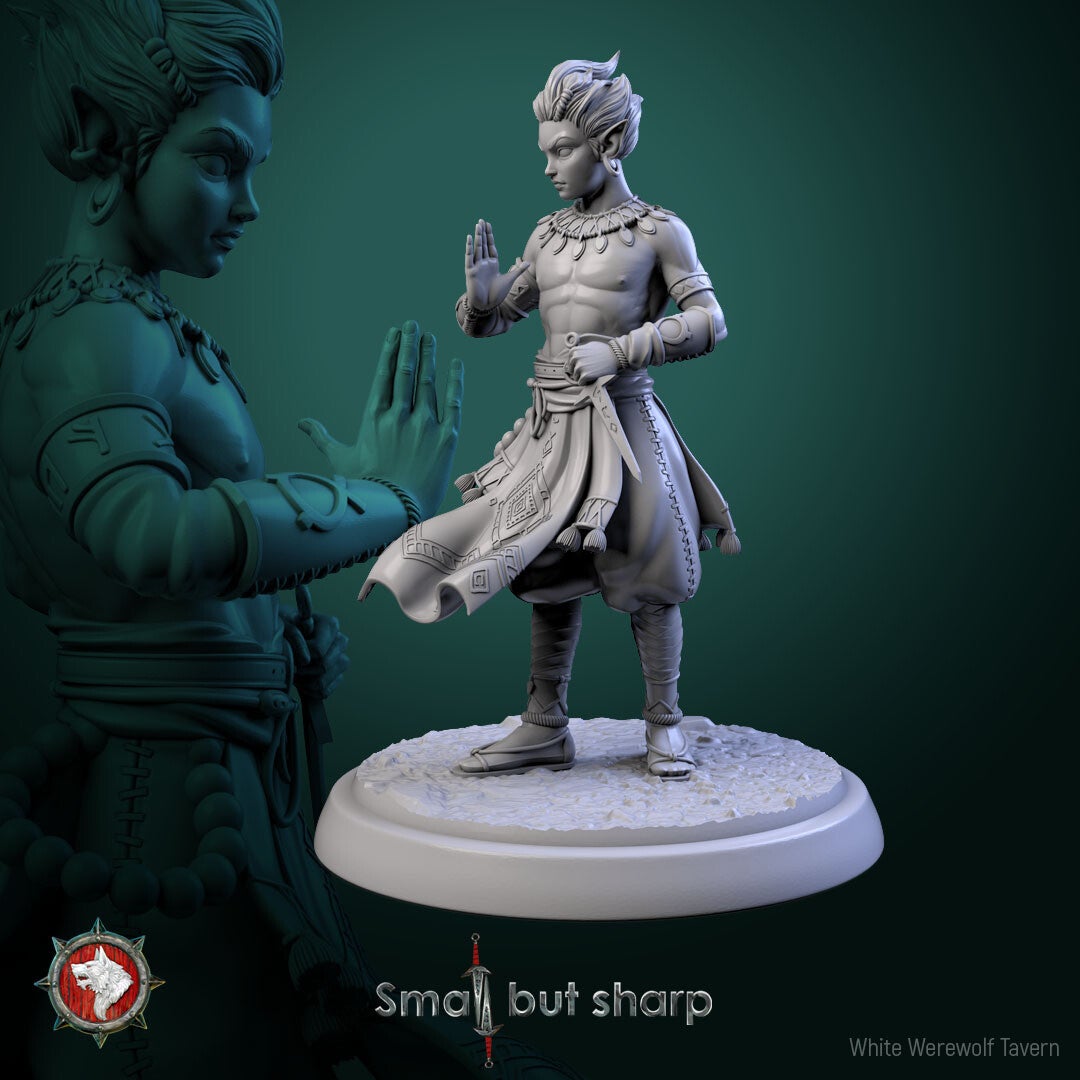 Small but Sharp - Halfling Monk V6 - 32mm