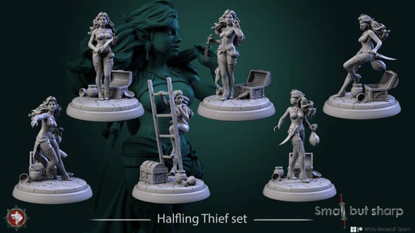 Small but Sharp - Halfling Thief Set - 6x 32mm