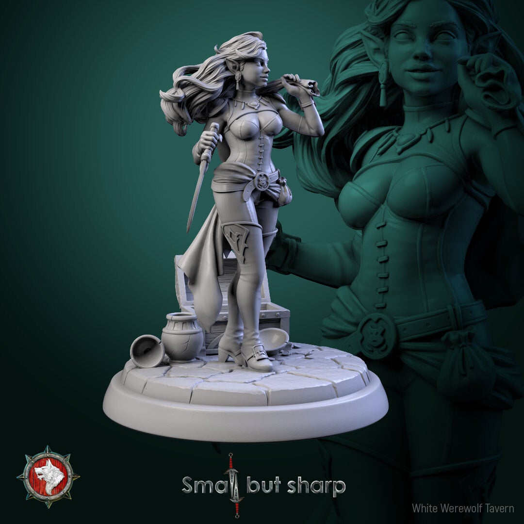 Small but Sharp - Halfling Thief V1 - 32mm
