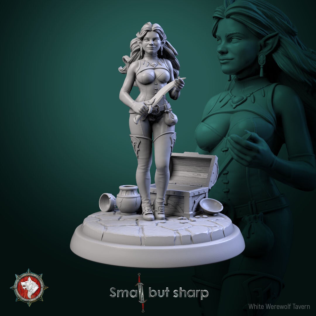 Small but Sharp - Halfling Thief V4 - 32mm