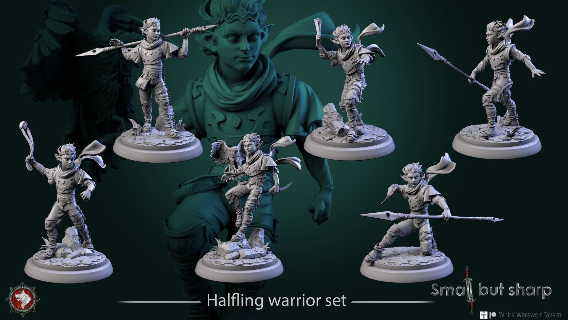 Small but Sharp - Halfling Warrior Set - 6x 32mm