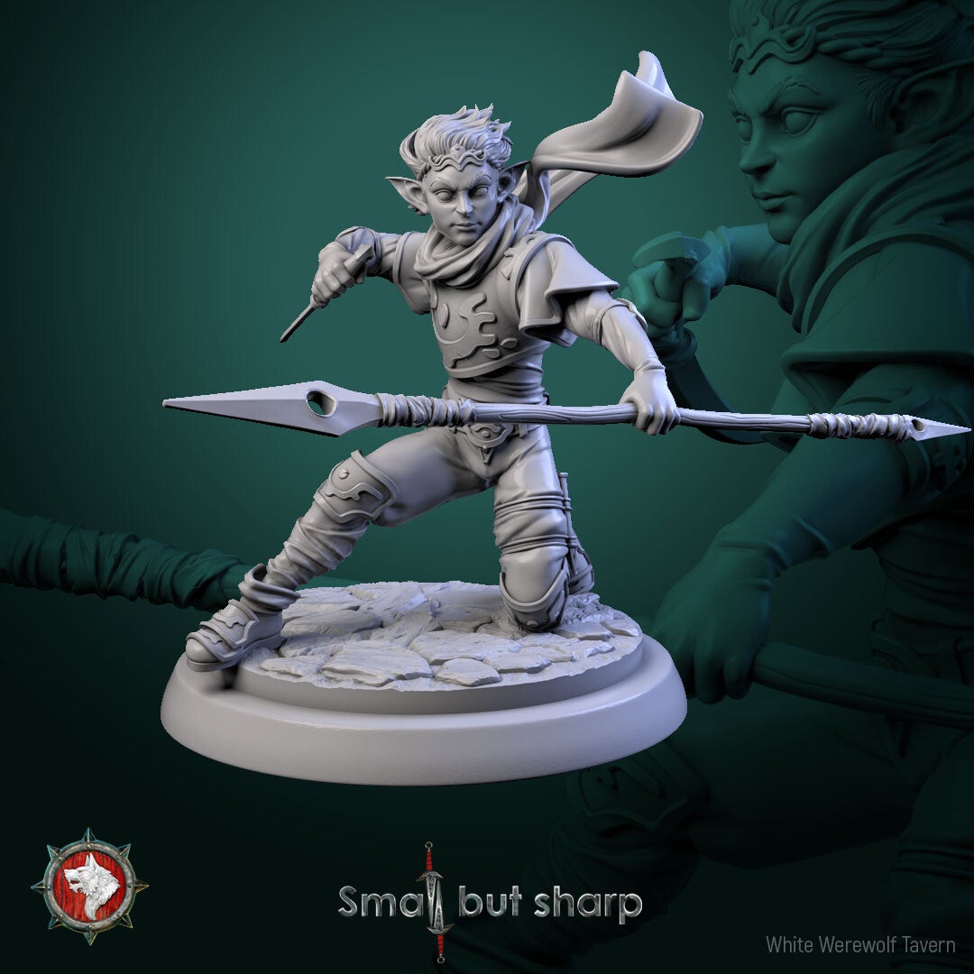 Small but Sharp - Halfling Warrior V4 - 32mm