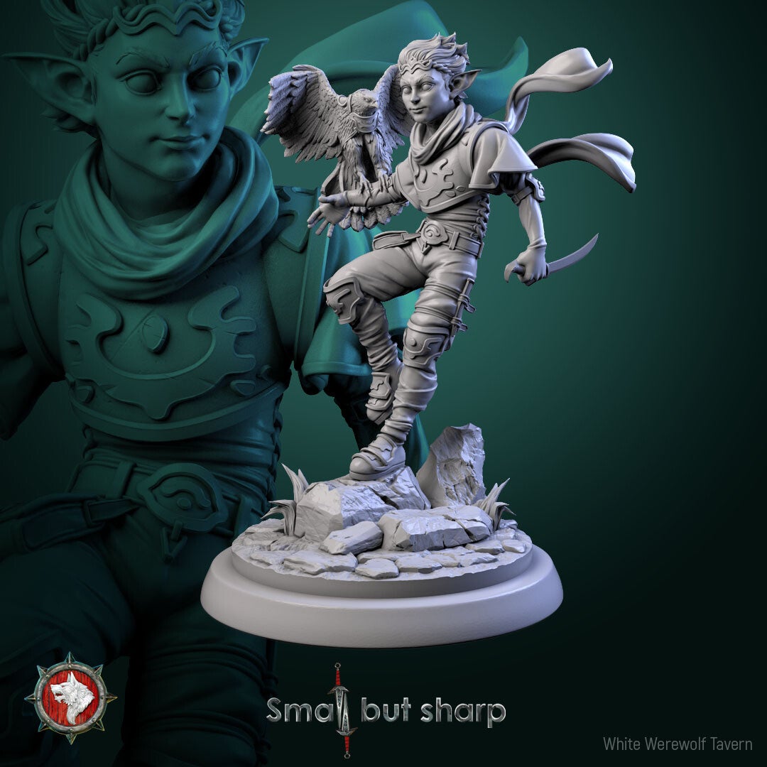 Small but Sharp - Halfling Warrior - 75mm