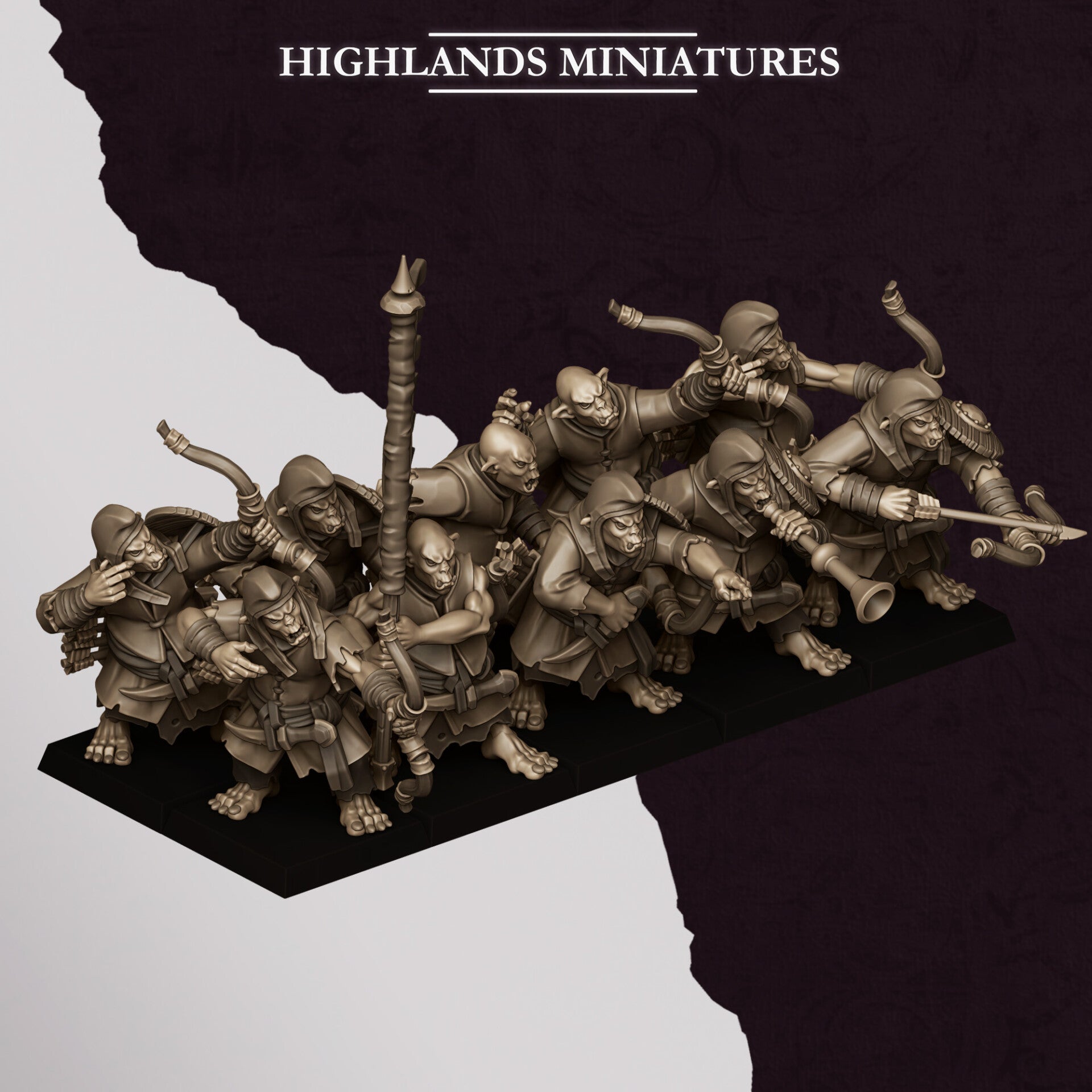 Sons Of Marduk - Hobgoblin Archers 10x (with command) - By Highlands Miniatures