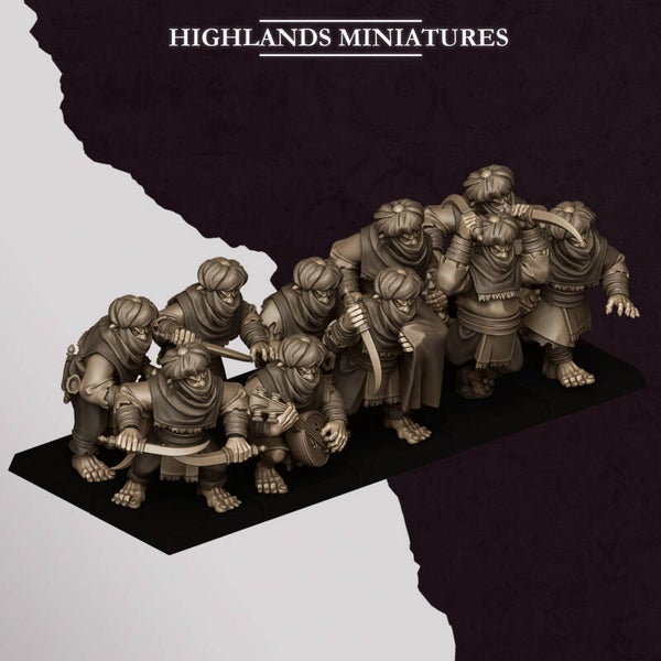 Sons Of Marduk - Hobgoblin Backstabbers 20x (with command) - By Highlands Miniatures