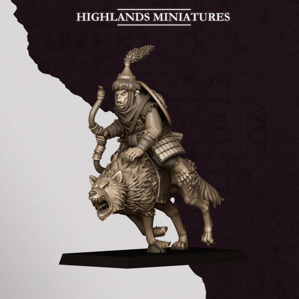 Sons Of Marduk - Hobgoblin Riders with Bows 5x (with command) - By Highlands Miniatures