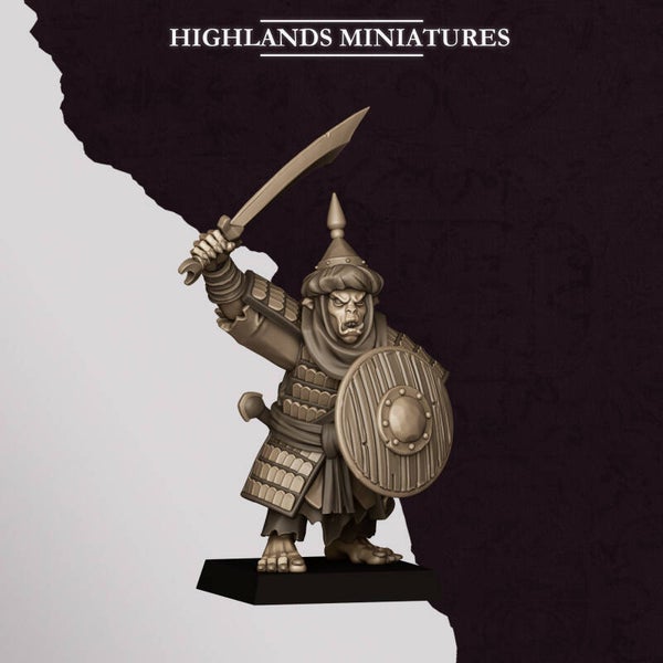 Sons Of Marduk - Hobgoblin Dismounted Captain - By Highlands Miniatures